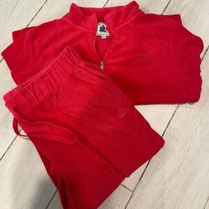 Juicy Couture Red Velour Tracksuit